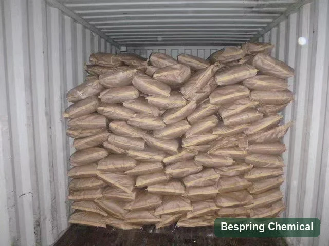Reference photo of bagged material in a shipping container