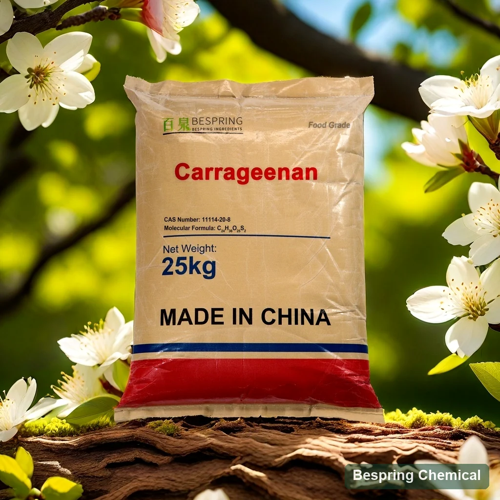 Carrageenan bag labelled 25 kg and CAS 11114-20-8