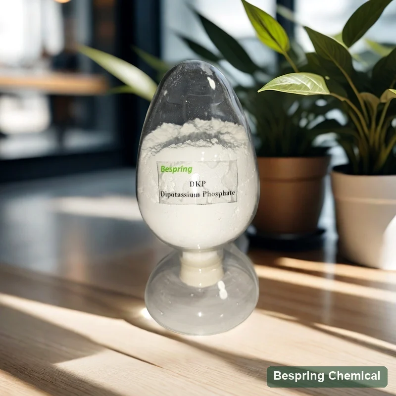 White DKP sample in a labelled glass display vessel