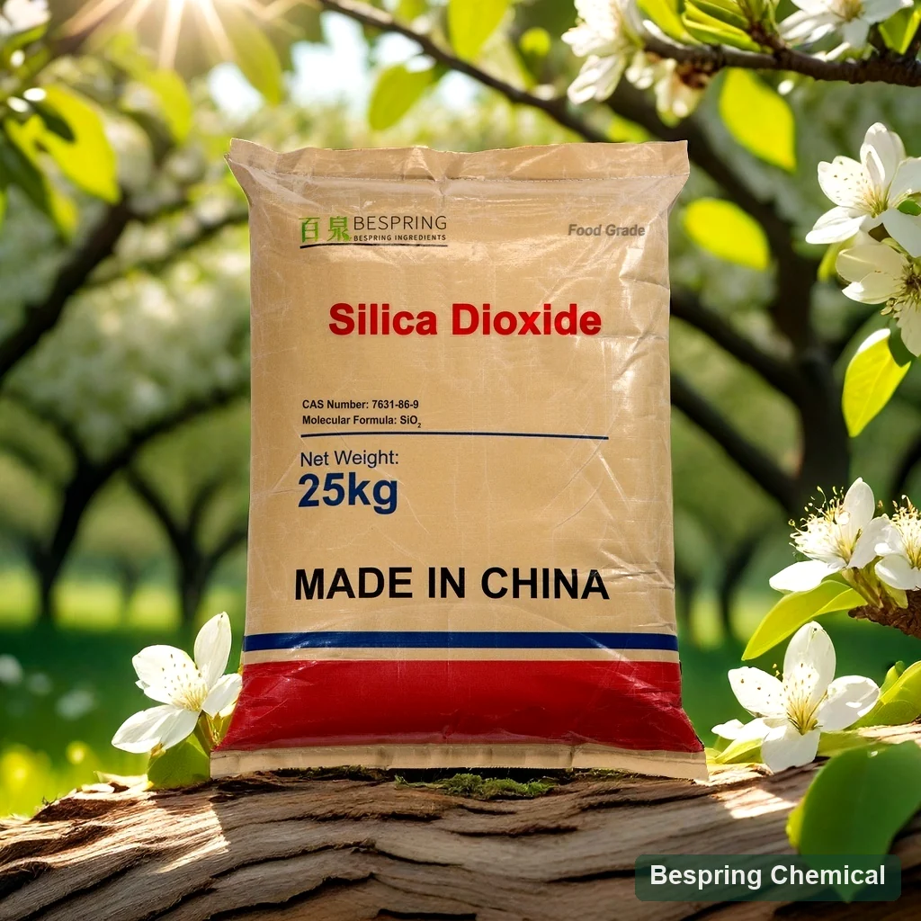 Bag labelled Silica Dioxide, CAS 7631-86-9 and 25 kg