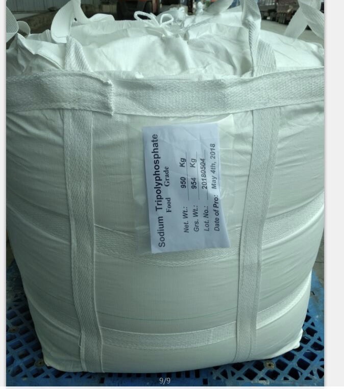 Reference photo of a 950 kg food grade sodium tripolyphosphate FIBC bulk bag