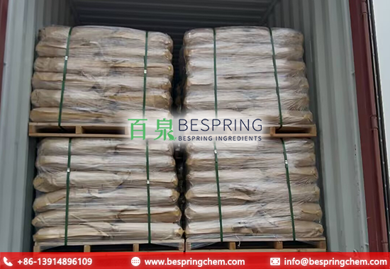 Palletized food grade sodium tripolyphosphate bags loaded in an export container
